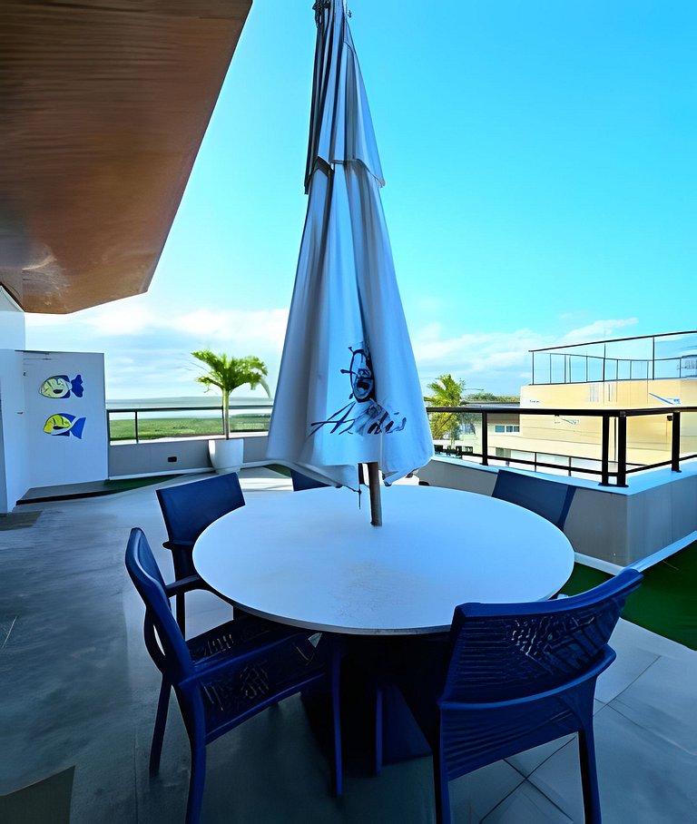 Flat 50m praia, Rooftop,próx Centro Porto Galinhas