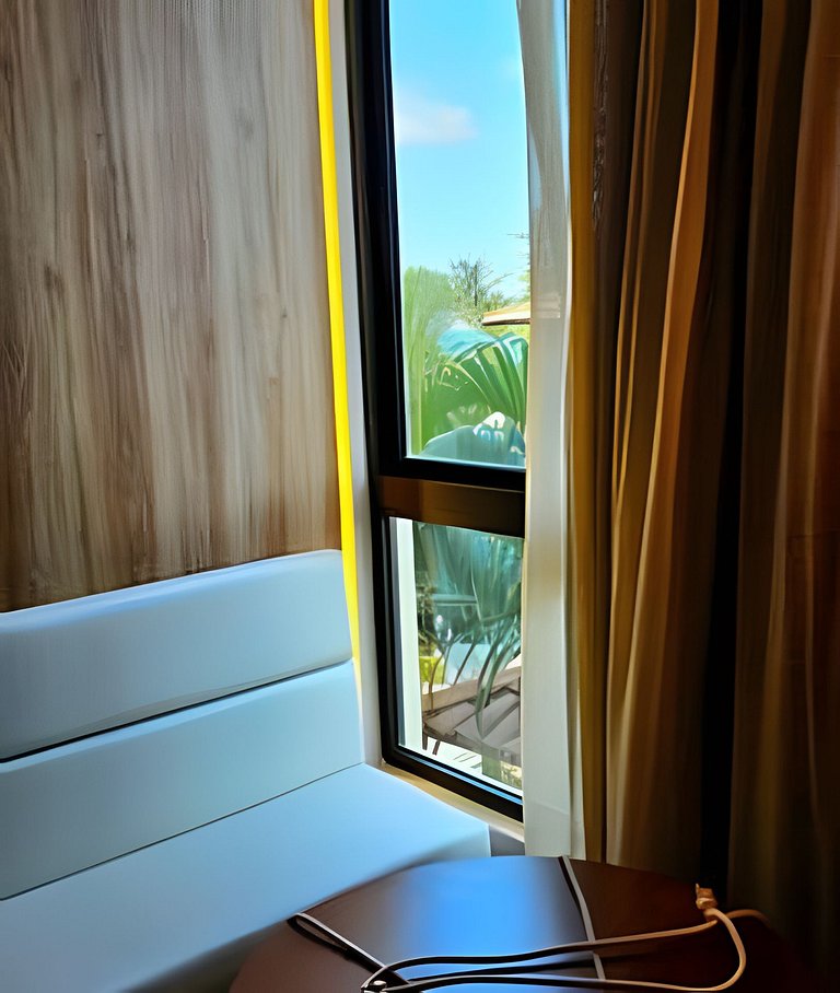 Seu refúgio em Porto de Galinhas, a poucos passos do mar.