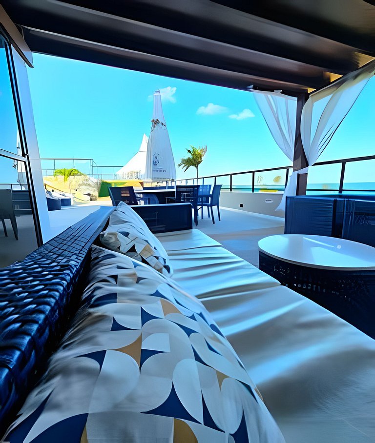 Flat 50m praia, Rooftop,próx Centro Porto Galinhas