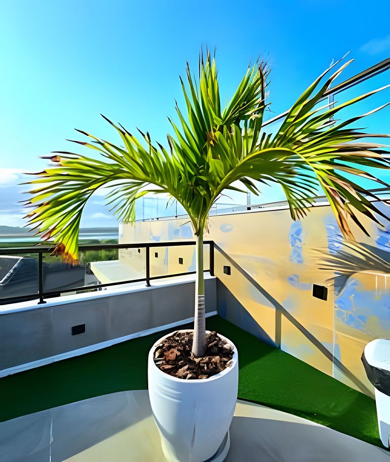 Flat 50m praia, Rooftop,próx Centro Porto Galinhas