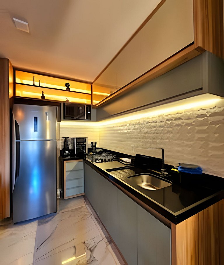 Flat 50m praia, Rooftop,próx Centro Porto Galinhas