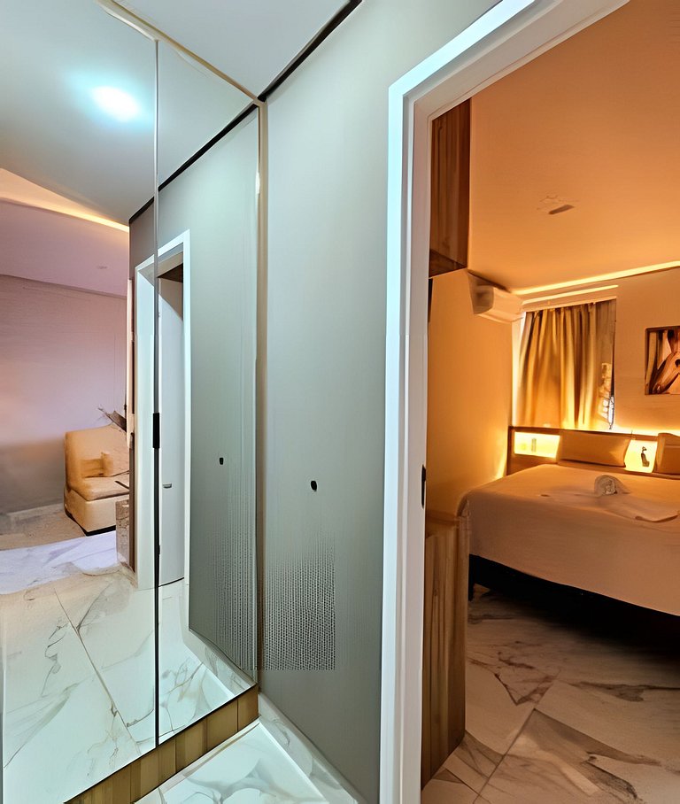 Flat 50m praia, Rooftop,próx Centro Porto Galinhas