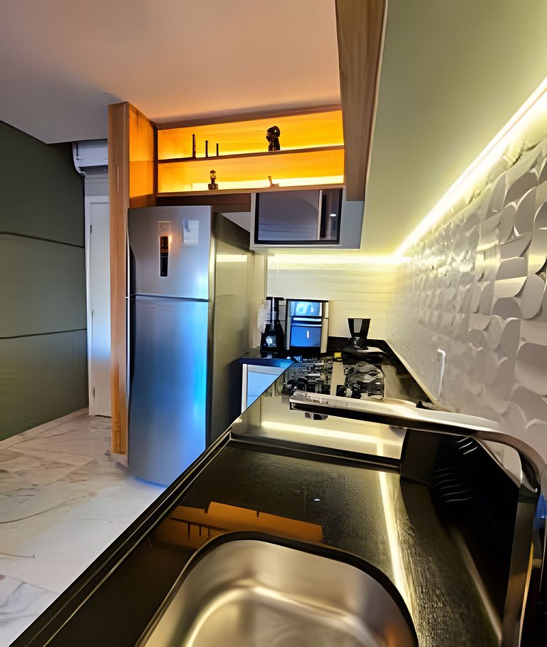 Flat 50m praia, Rooftop,próx Centro Porto Galinhas