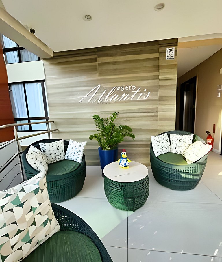 Flat 50m praia, Rooftop,próx Centro Porto Galinhas