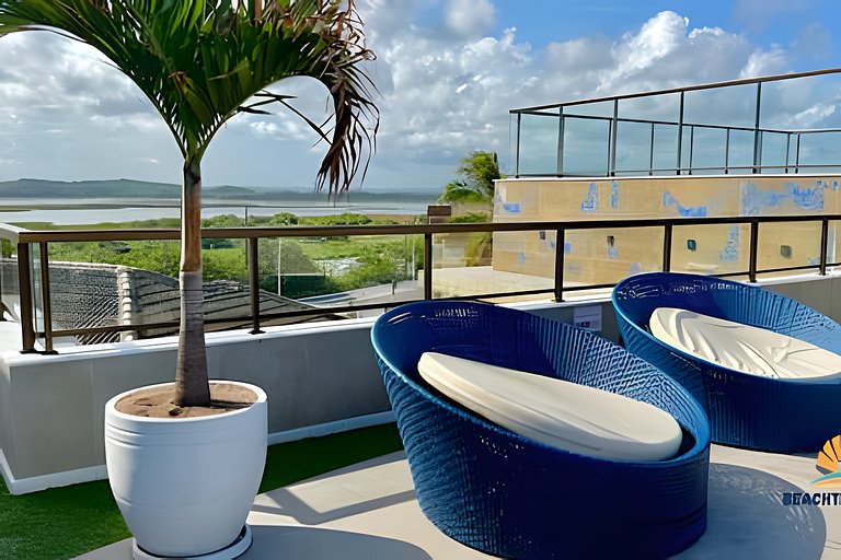 Flat 50m praia, Rooftop,próx Centro Porto Galinhas