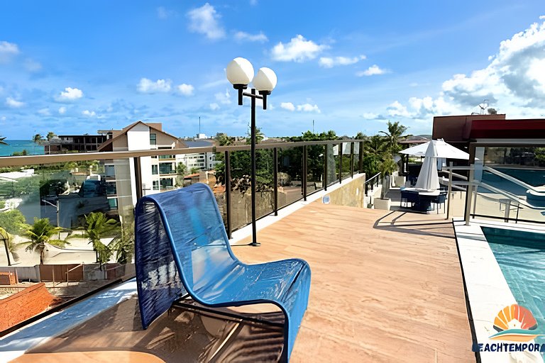 Seu refúgio em Porto de Galinhas, a poucos passos do mar.