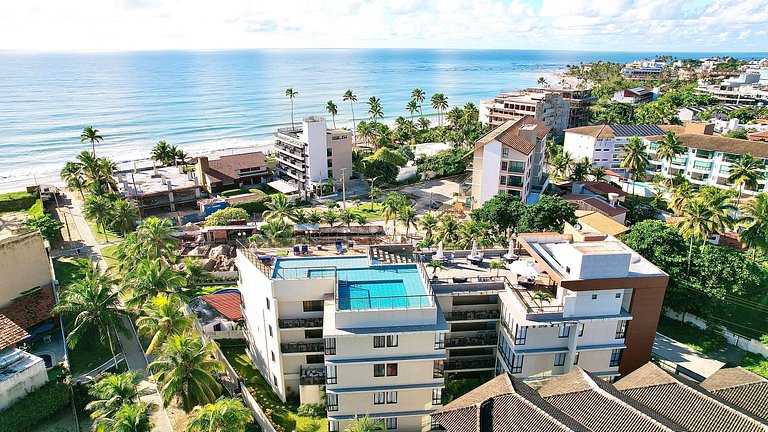Flat 50m praia, Rooftop,próx Centro Porto Galinhas