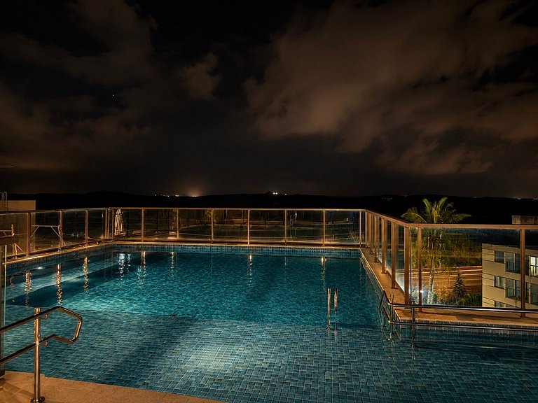 Flat 50m praia, Rooftop,próx Centro Porto Galinhas