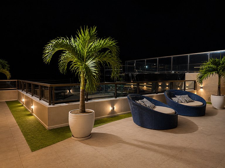 Flat 50m praia, Rooftop,próx Centro Porto Galinhas