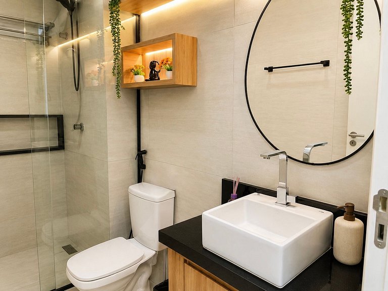 Flat 50m praia, Rooftop,próx Centro Porto Galinhas