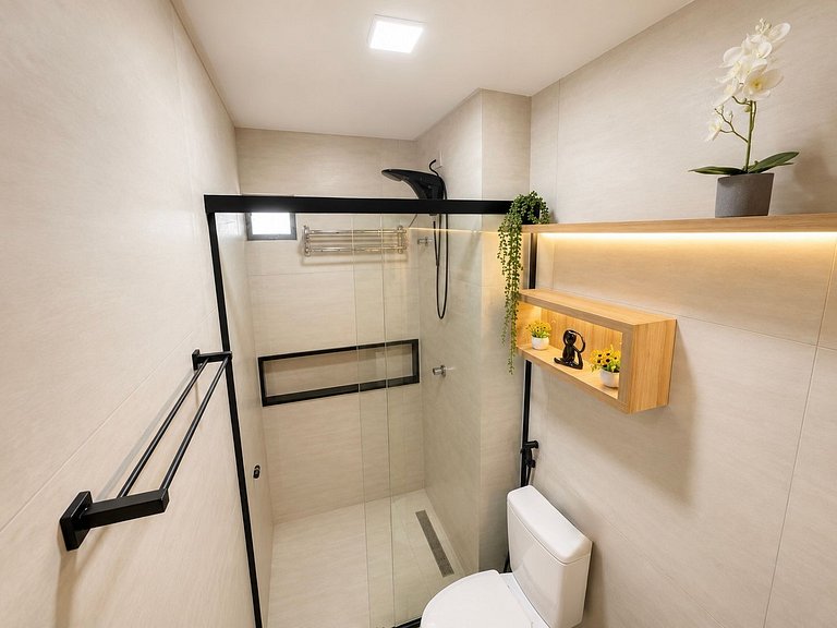 Flat 50m praia, Rooftop,próx Centro Porto Galinhas