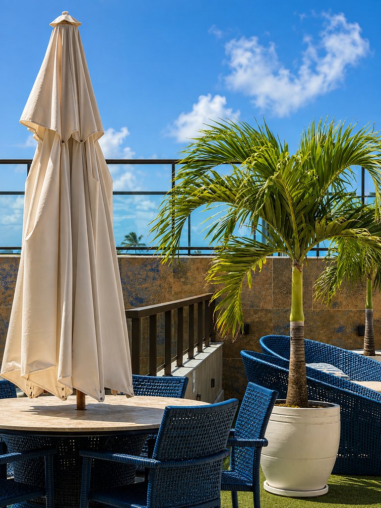 Flat 50m praia, Rooftop,próx Centro Porto Galinhas
