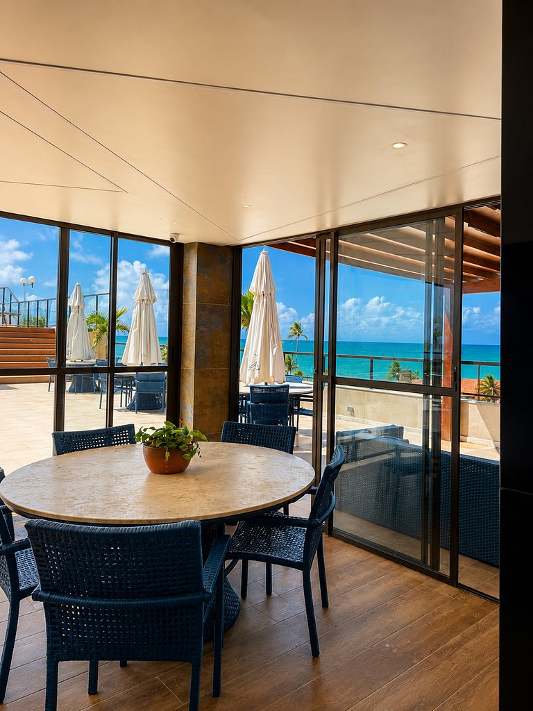 Flat 50m praia, Rooftop,próx Centro Porto Galinhas
