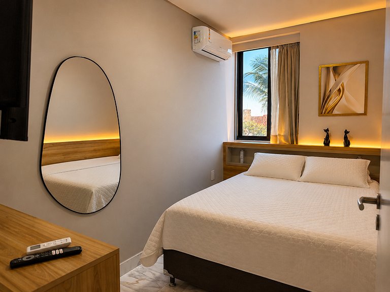 Flat 50m praia, Rooftop,próx Centro Porto Galinhas