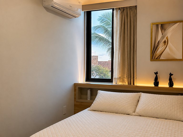 Flat 50m praia, Rooftop,próx Centro Porto Galinhas